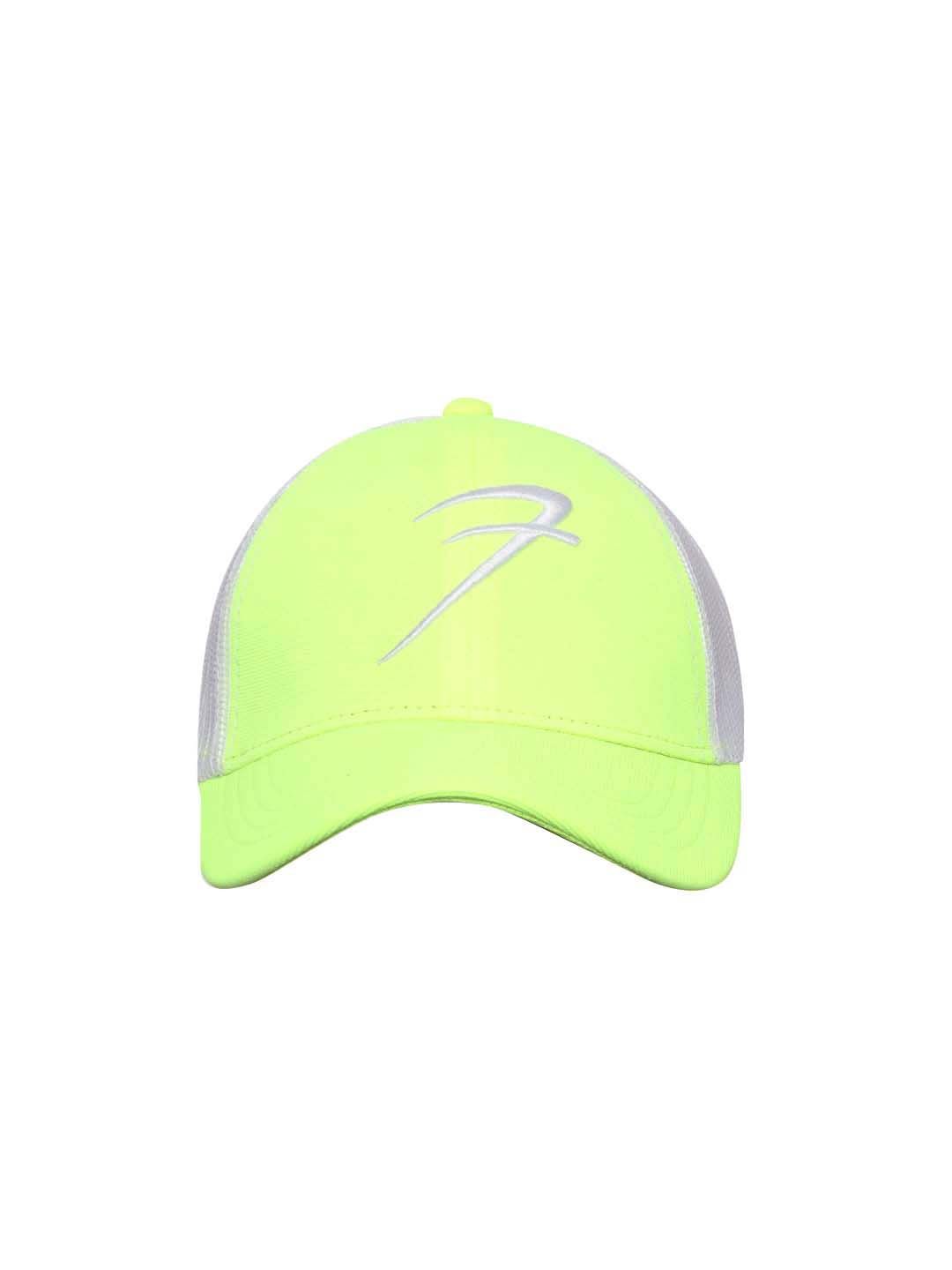 FUAARK Unisex Lime Green & White Embroidered Baseball Cap Price in India
