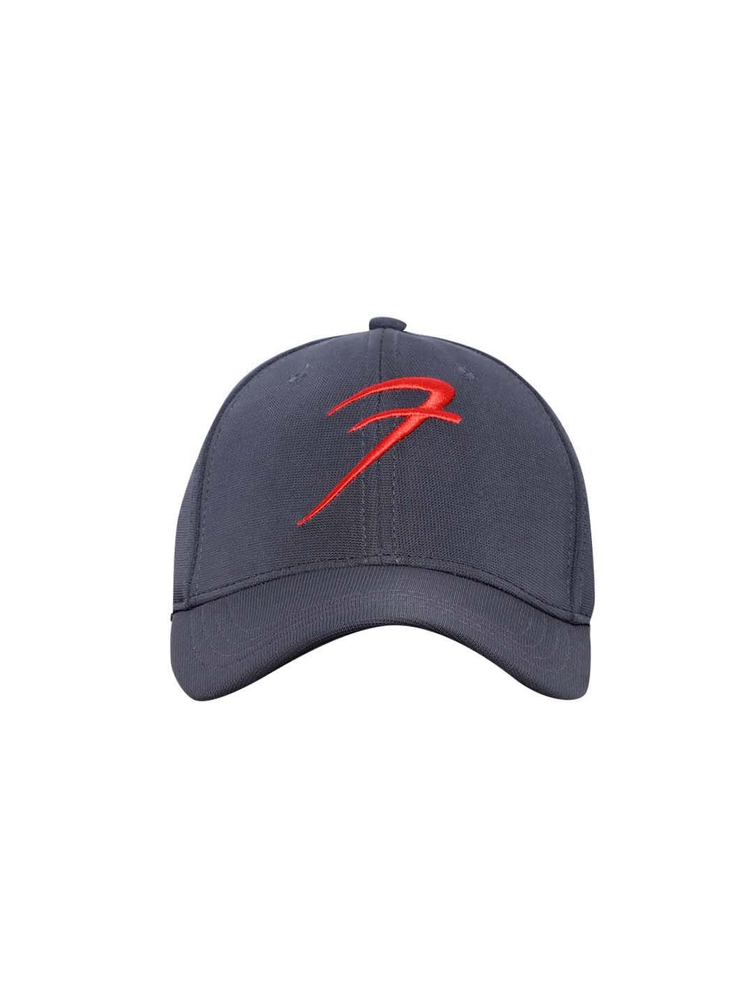 FUAARK Unisex Grey & Red Embroidered Baseball Cap Price in India