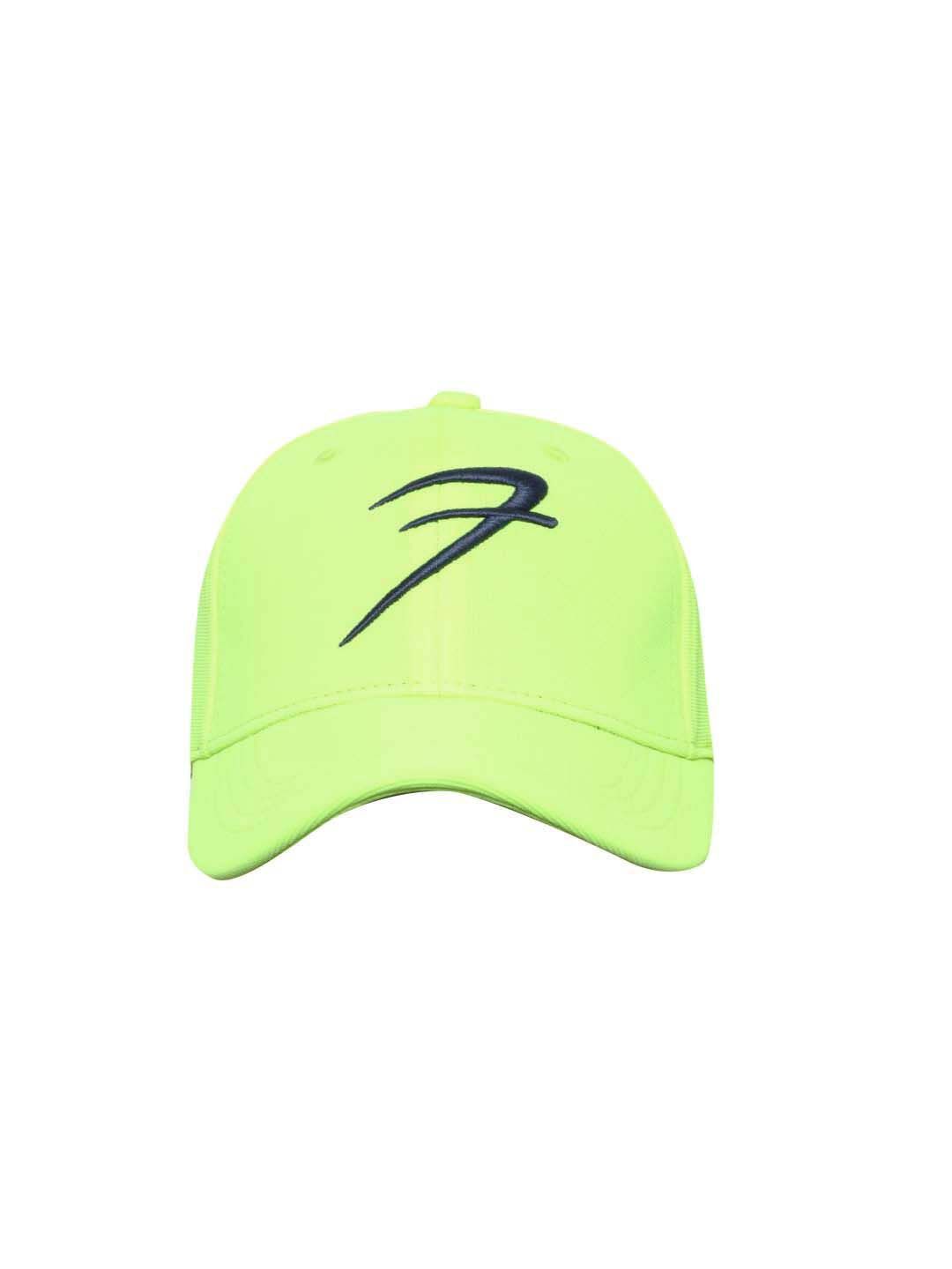 FUAARK Unisex Lime Green & Navy Blue Embroidered Baseball Cap Price in India