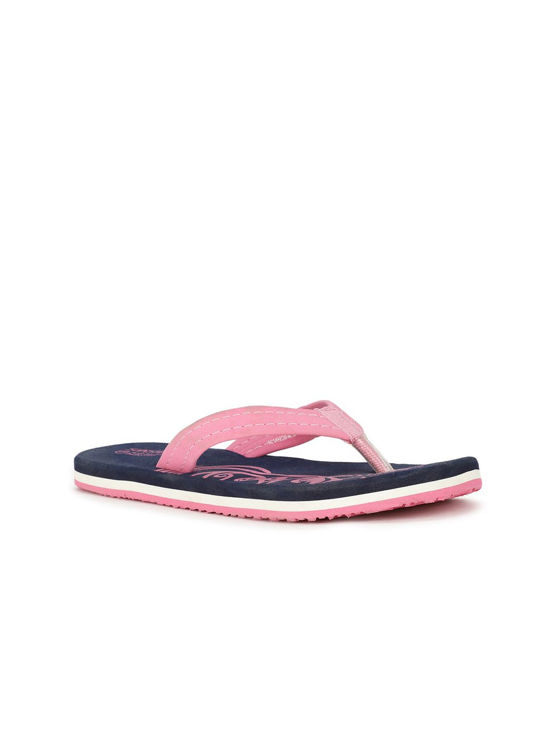 Bata Women Blue & Pink Thong Flip-Flops Price in India