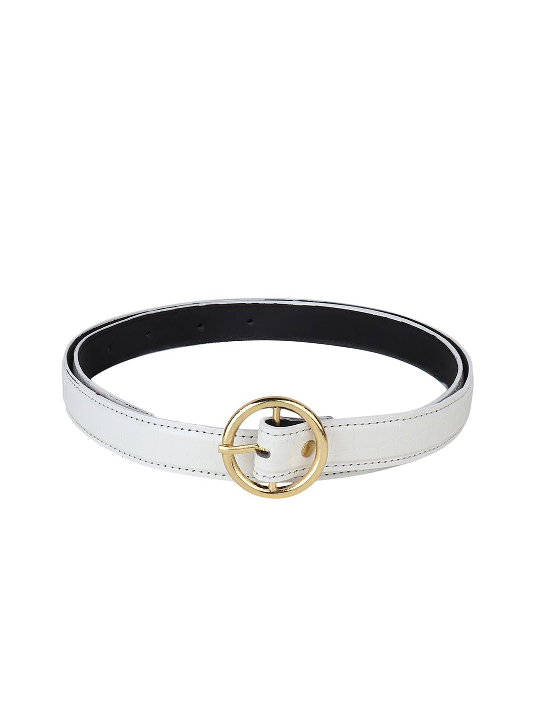 Swiss Design Women White PU Belt Price in India