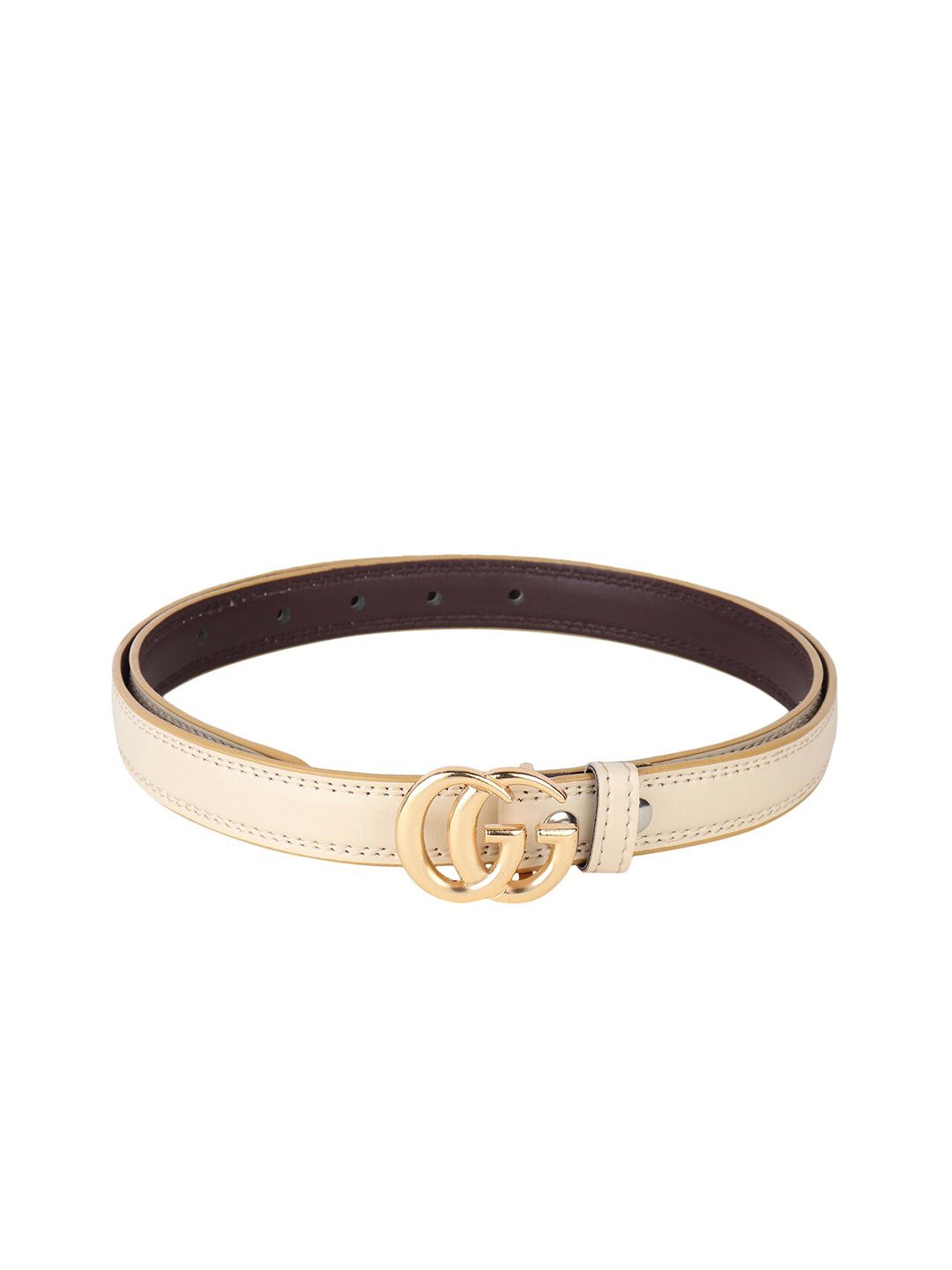 Swiss Design Women Cream-Coloured PU Belt Price in India