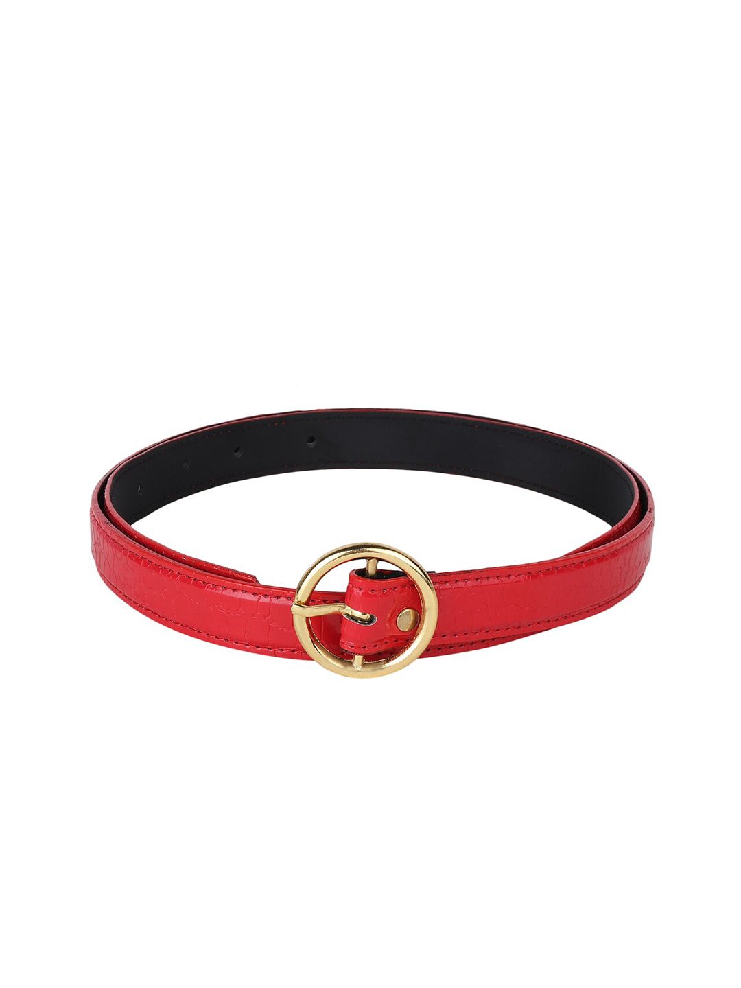 Swiss Design Women Red PU Belt Price in India