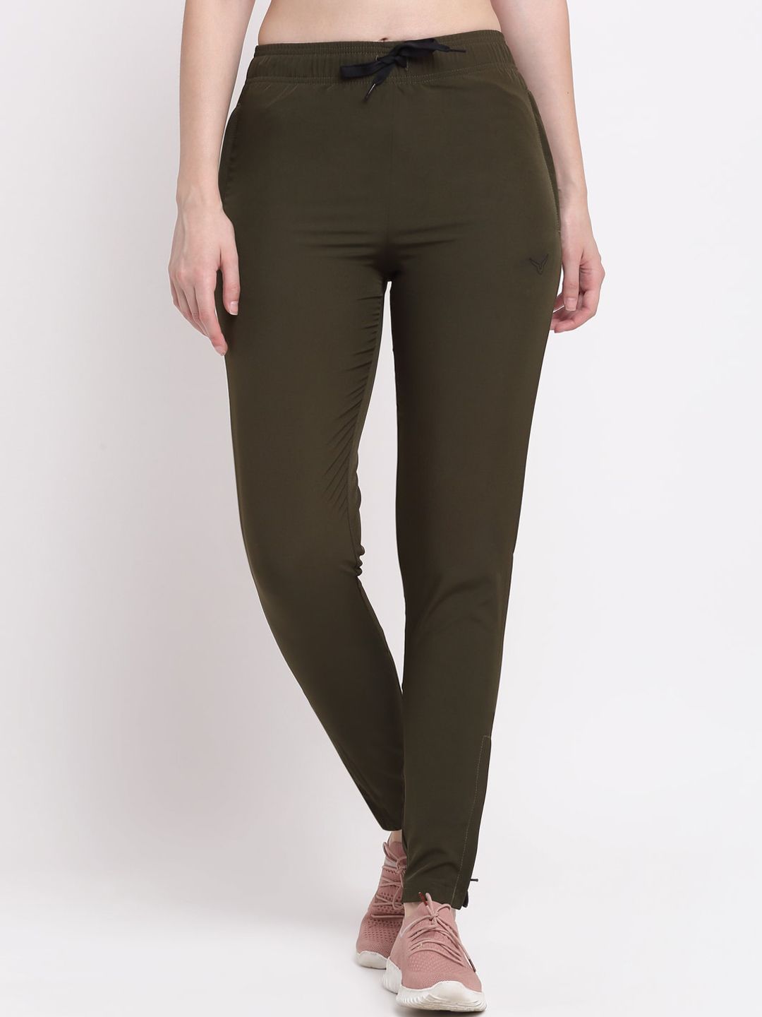 Invincible Women Olive Solid Track Pants Price in India