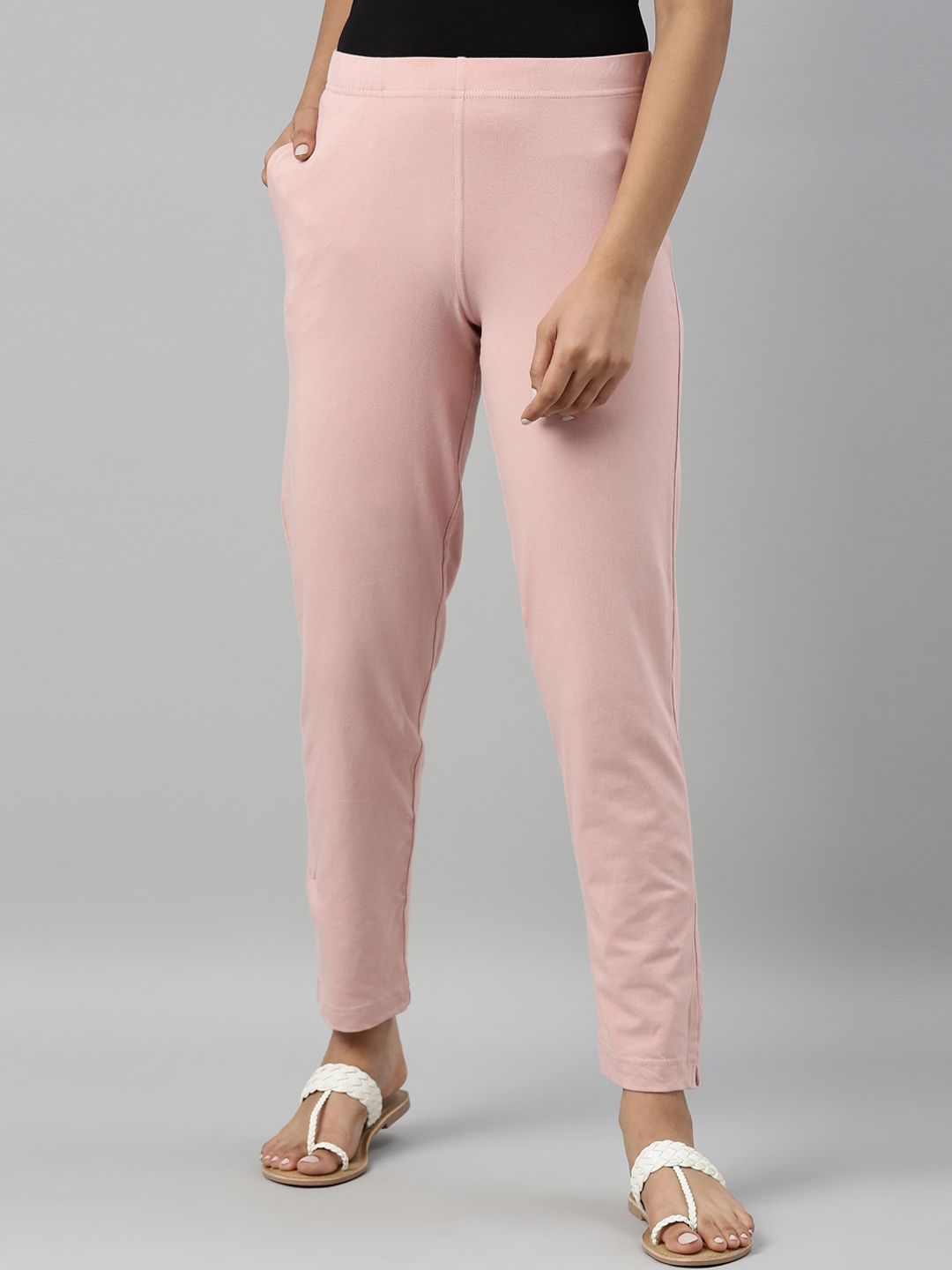 Go Colors Women Pink Trousers Price in India