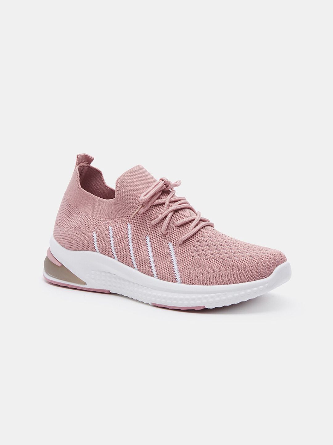 shoexpress Women Pink Mesh Running Non-Marking Shoes Price in India