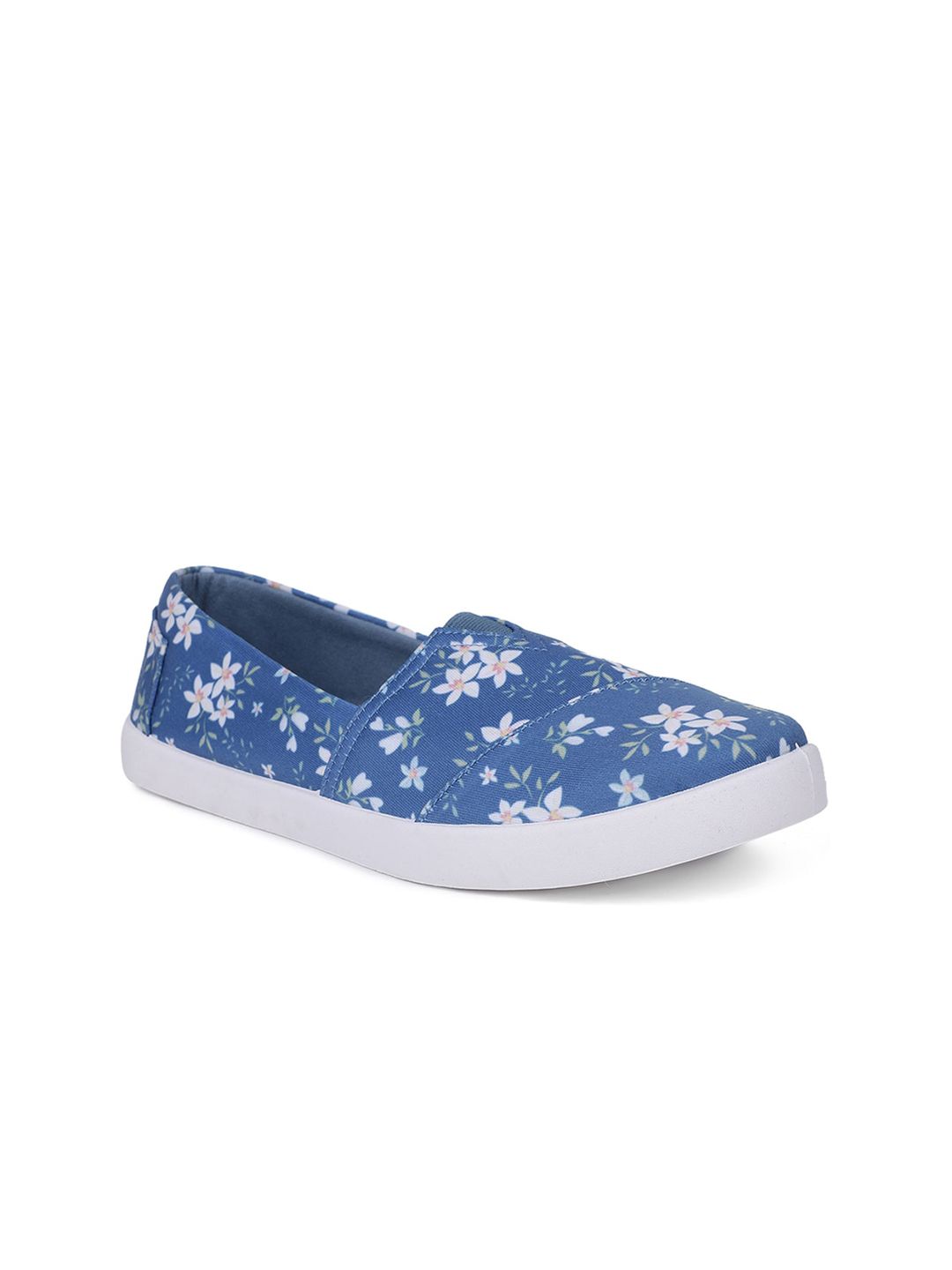 Bata Women Blue Printed Slip-On Sneakers Price in India