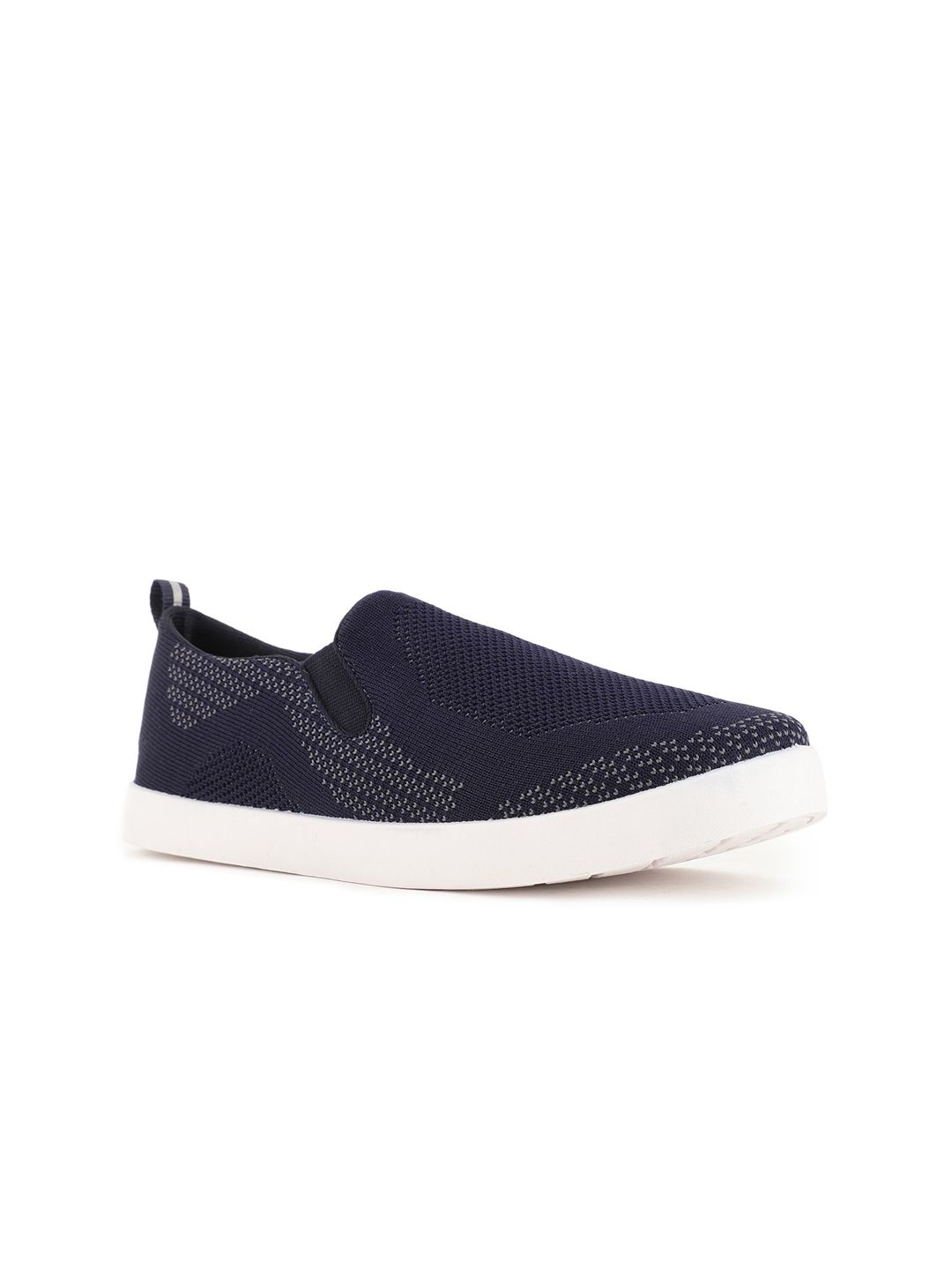 Bata Women Blue Woven Design PU Slip-On Sneakers Price in India