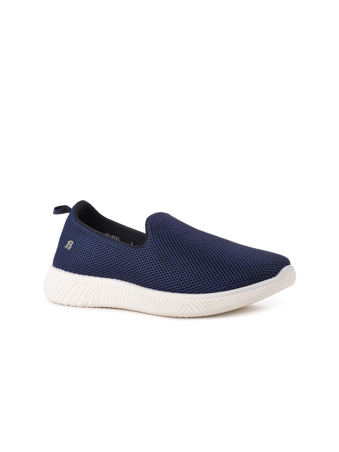 Bata Women Blue Woven Design PU Slip-On Sneakers Price in India