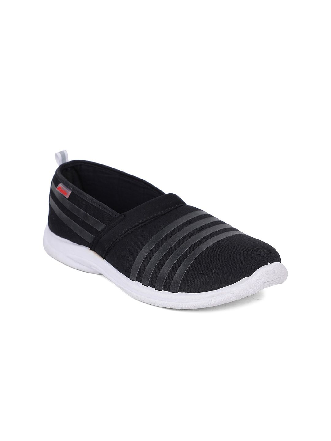 Bata Women Black Woven Design Slip-On Sneakers Price in India