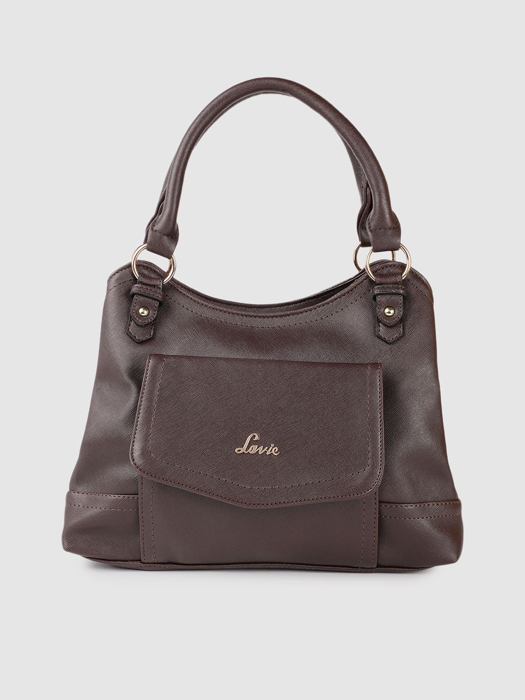 Lavie Brown Solid Handheld Bag Price in India