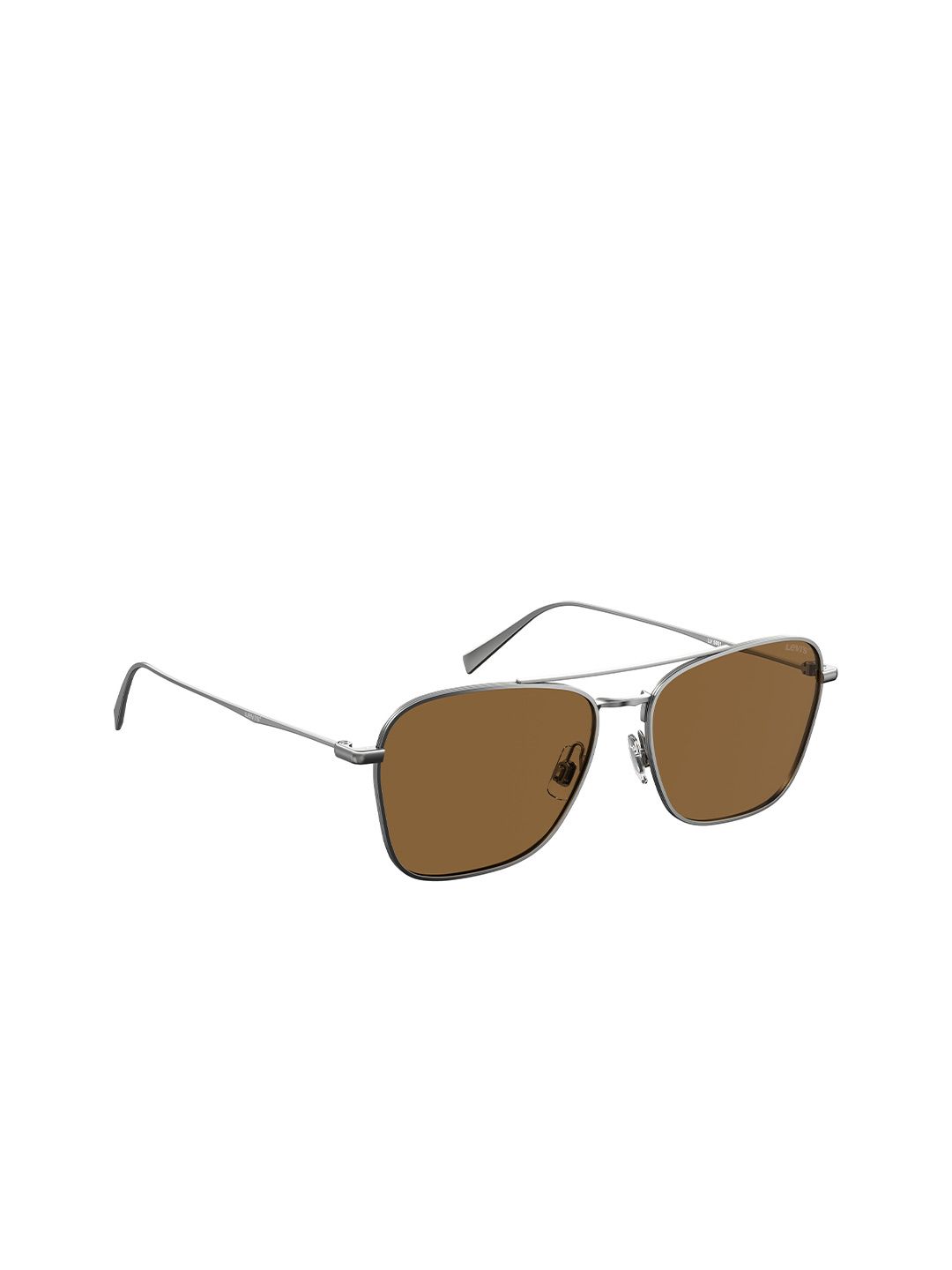 Levis Unisex Brown Lens & Steel-Toned UV Protected Square Sunglasses LV 5001/S 6LB 5870 Price in India