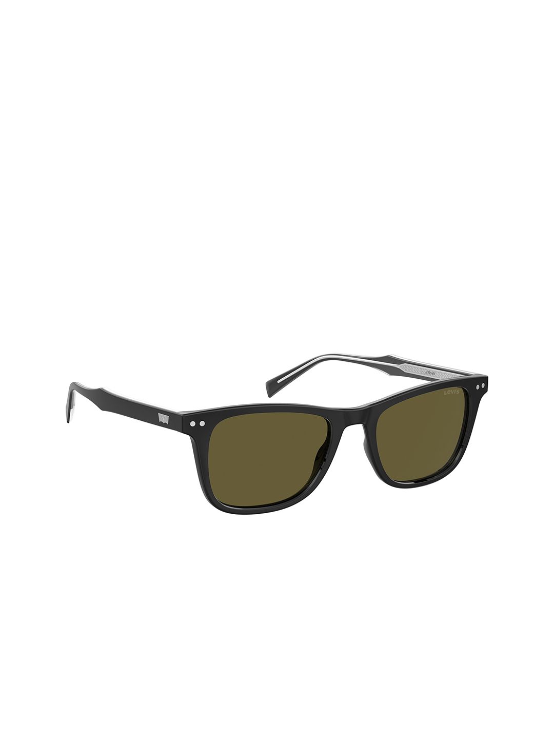 Levis Unisex Green Lens & Black Square Sunglasses with UV Protected Lens Price in India