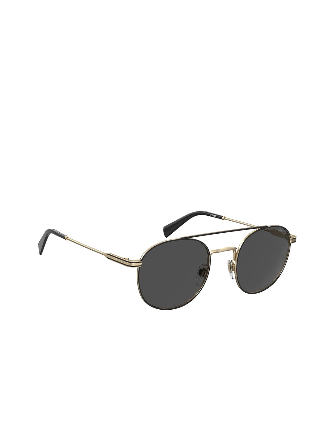 Levis Unisex Grey Lens & Gold-Toned UV Protected Round Sunglasses LV 1013/S J5G 54IR- Price in India