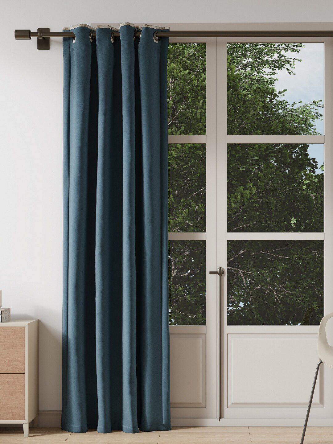 DDecor Blue Long Door Curtain Price in India