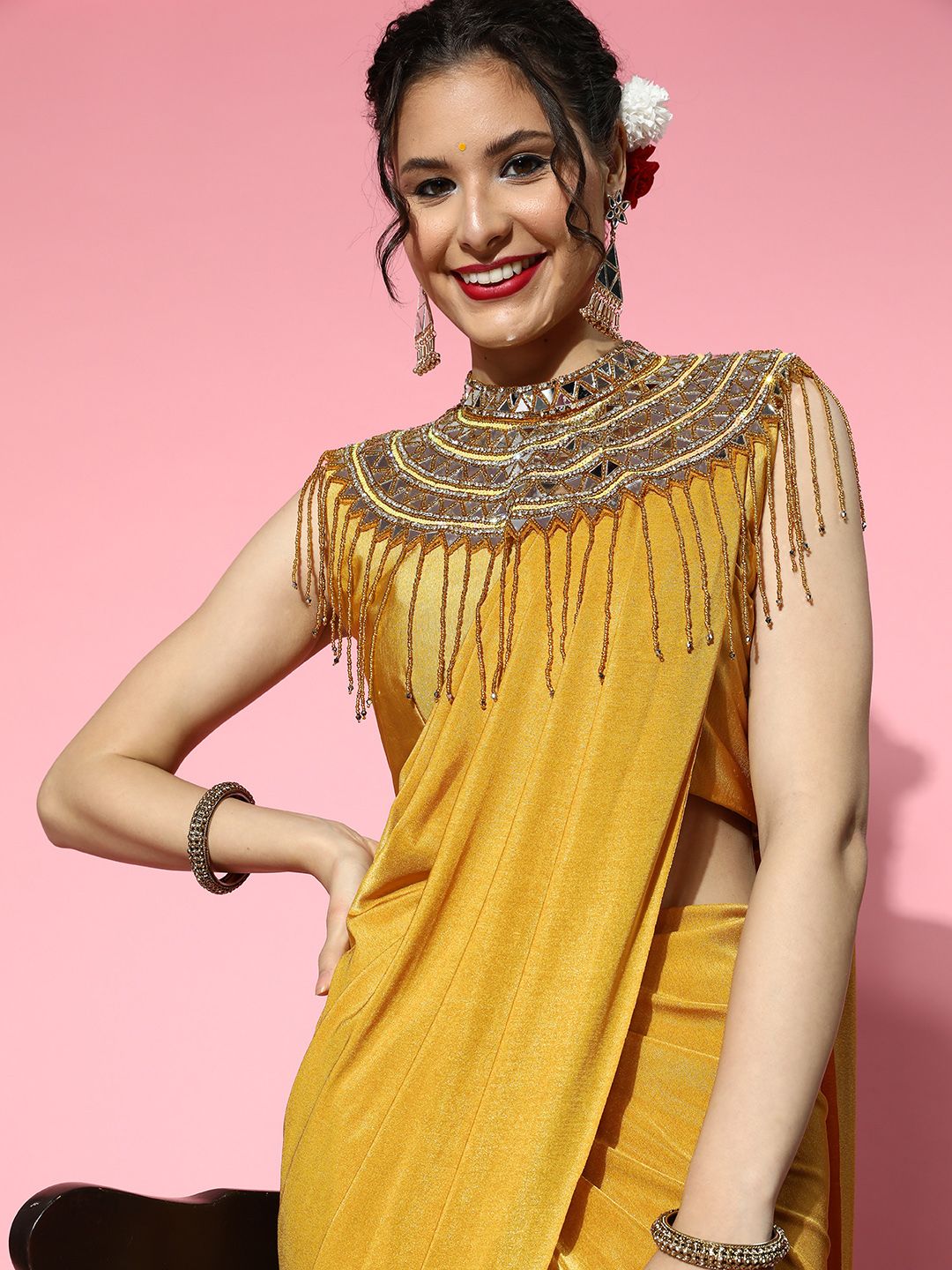 Chhabra 555 Solid Saree