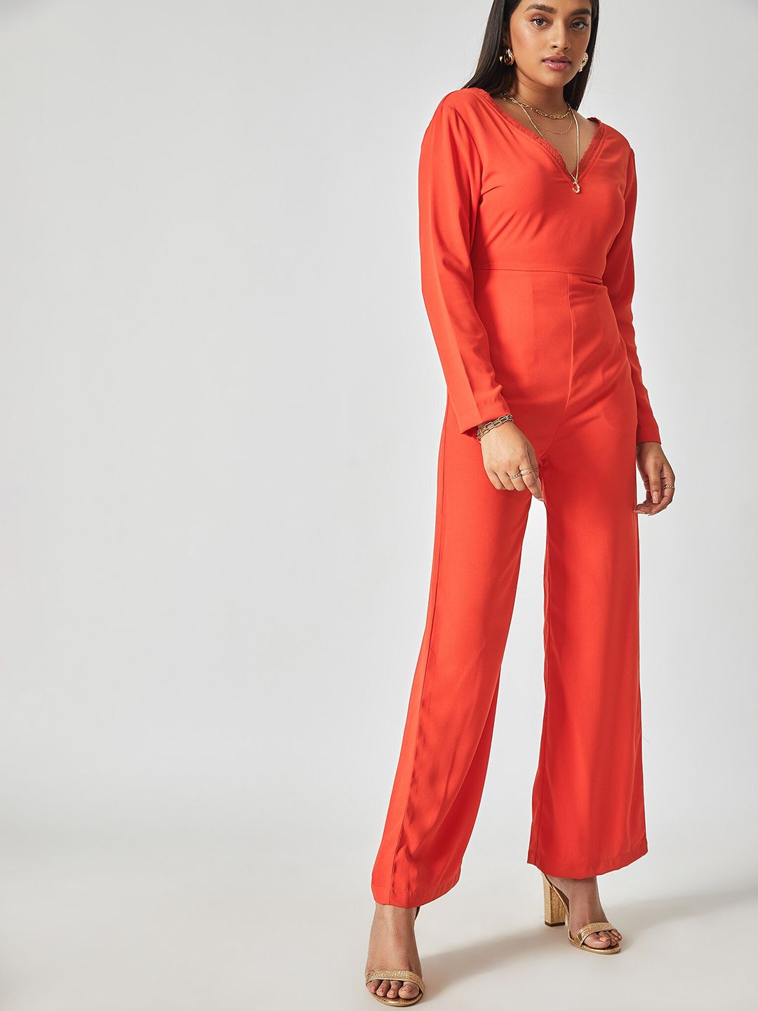 The Label Life Red Basic Jumpsuit Price in India