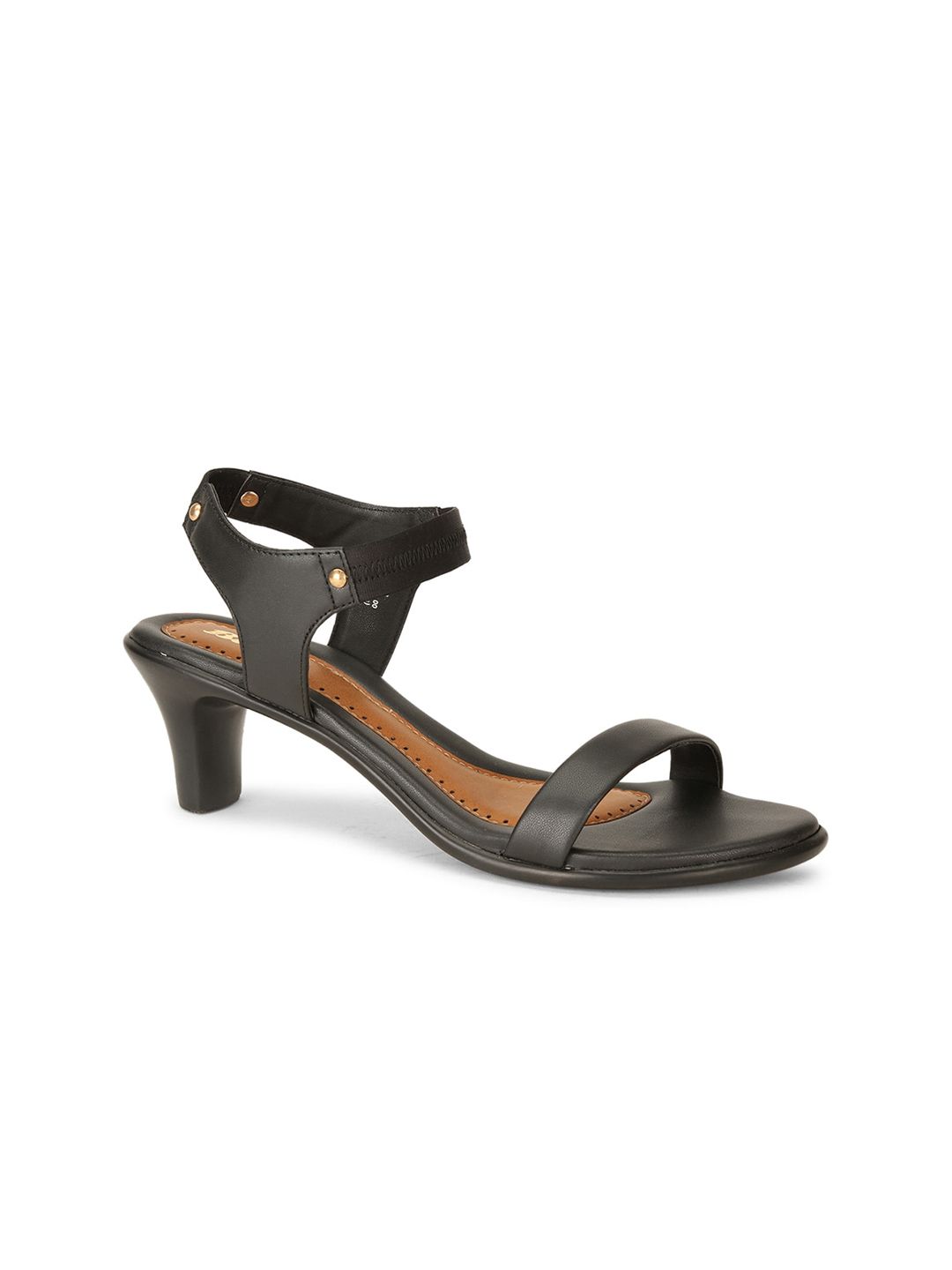 Bata Black Kitten Sandals Price in India