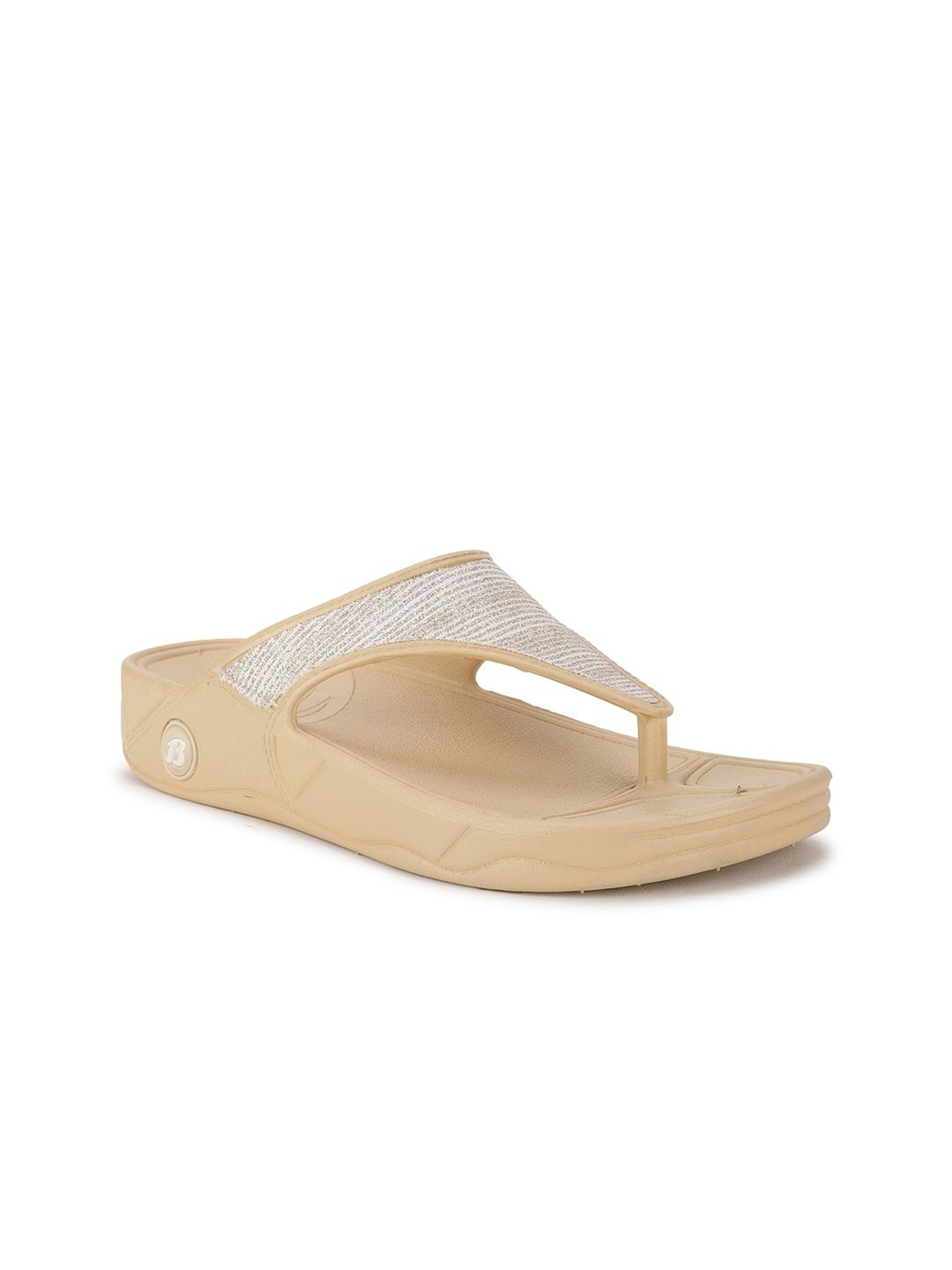 Sandak by Bata Beige Embellished Comfort Sandals Price in India