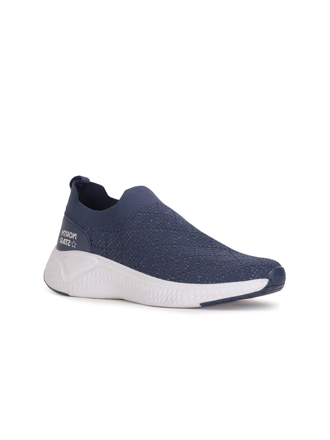North Star Women Blue Woven Design Slip-On Sneakers Price in India