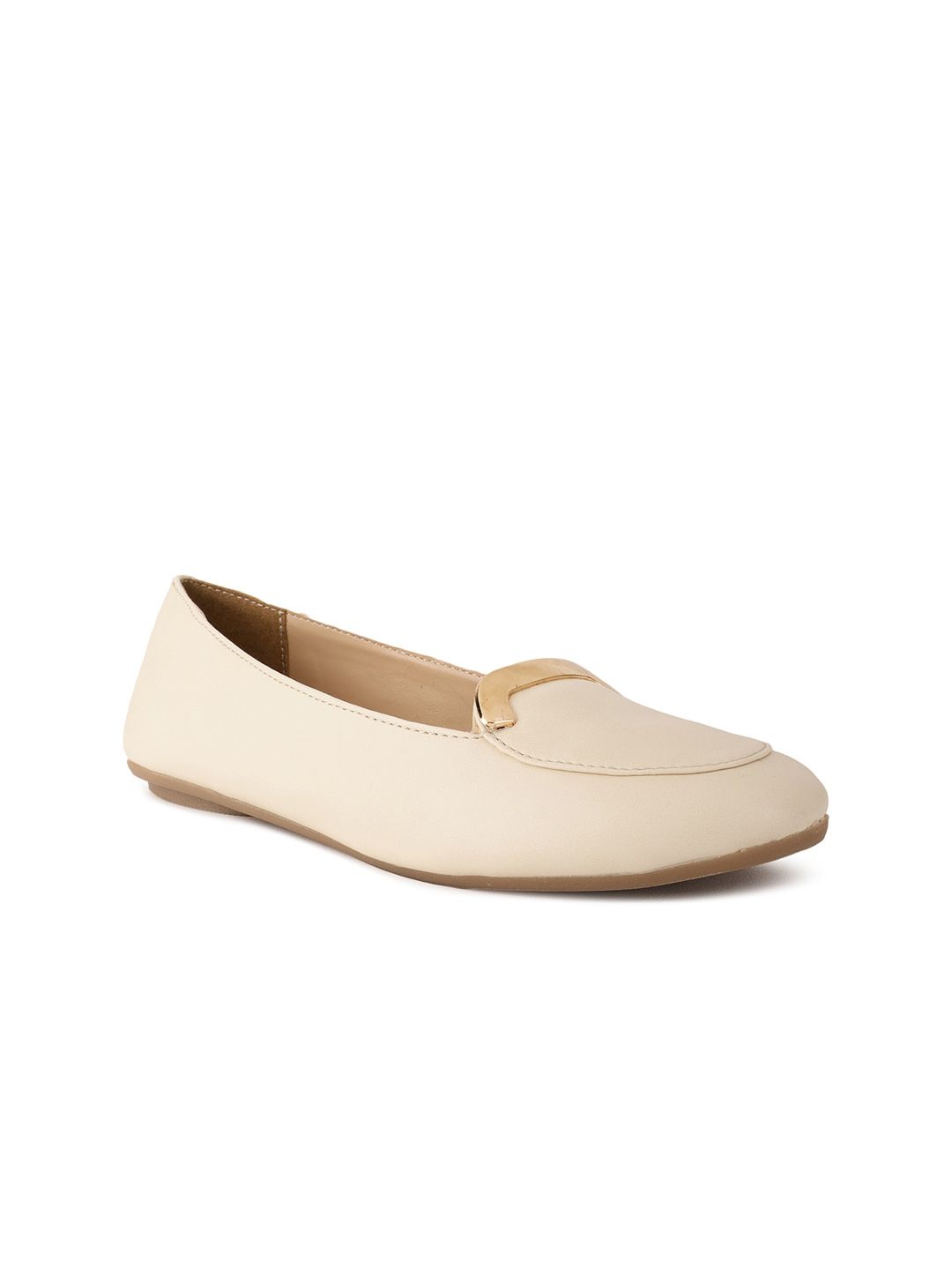 Bata Women Beige Ballerinas Flats