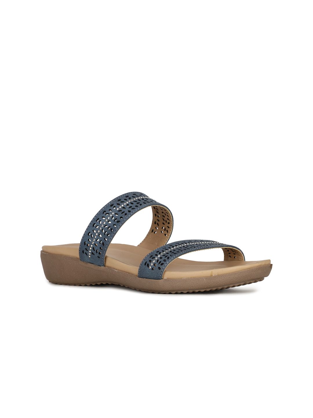 Bata Women Blue Open Toe Flats
