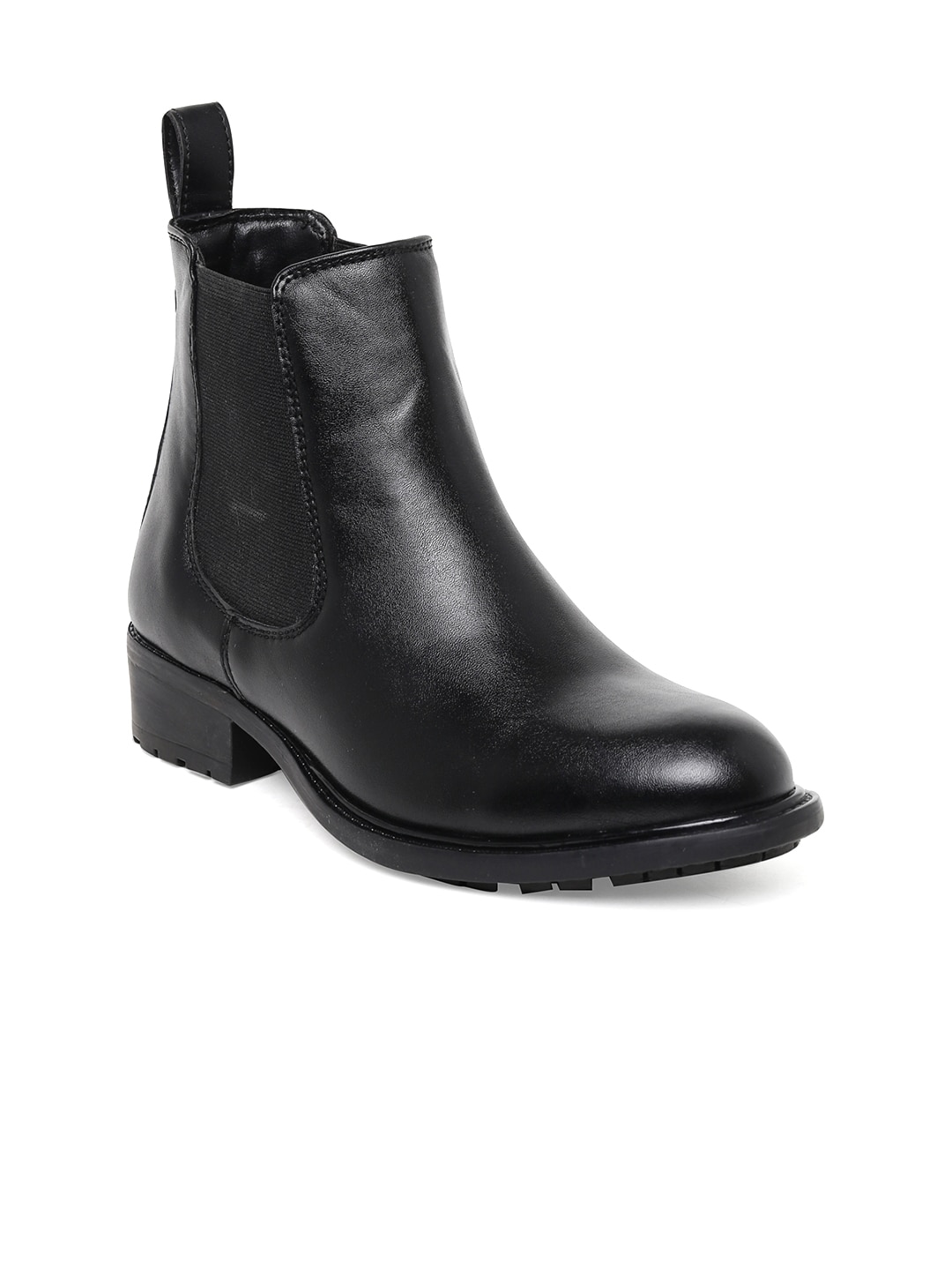 Bruno Manetti Women Black Solid High-Top Flat Boots Price in India