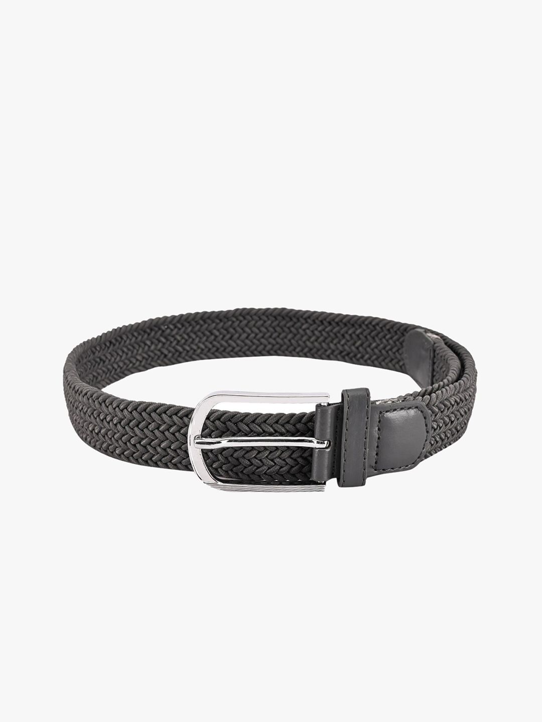 BuckleUp Unisex Grey Braided Belt Price in India