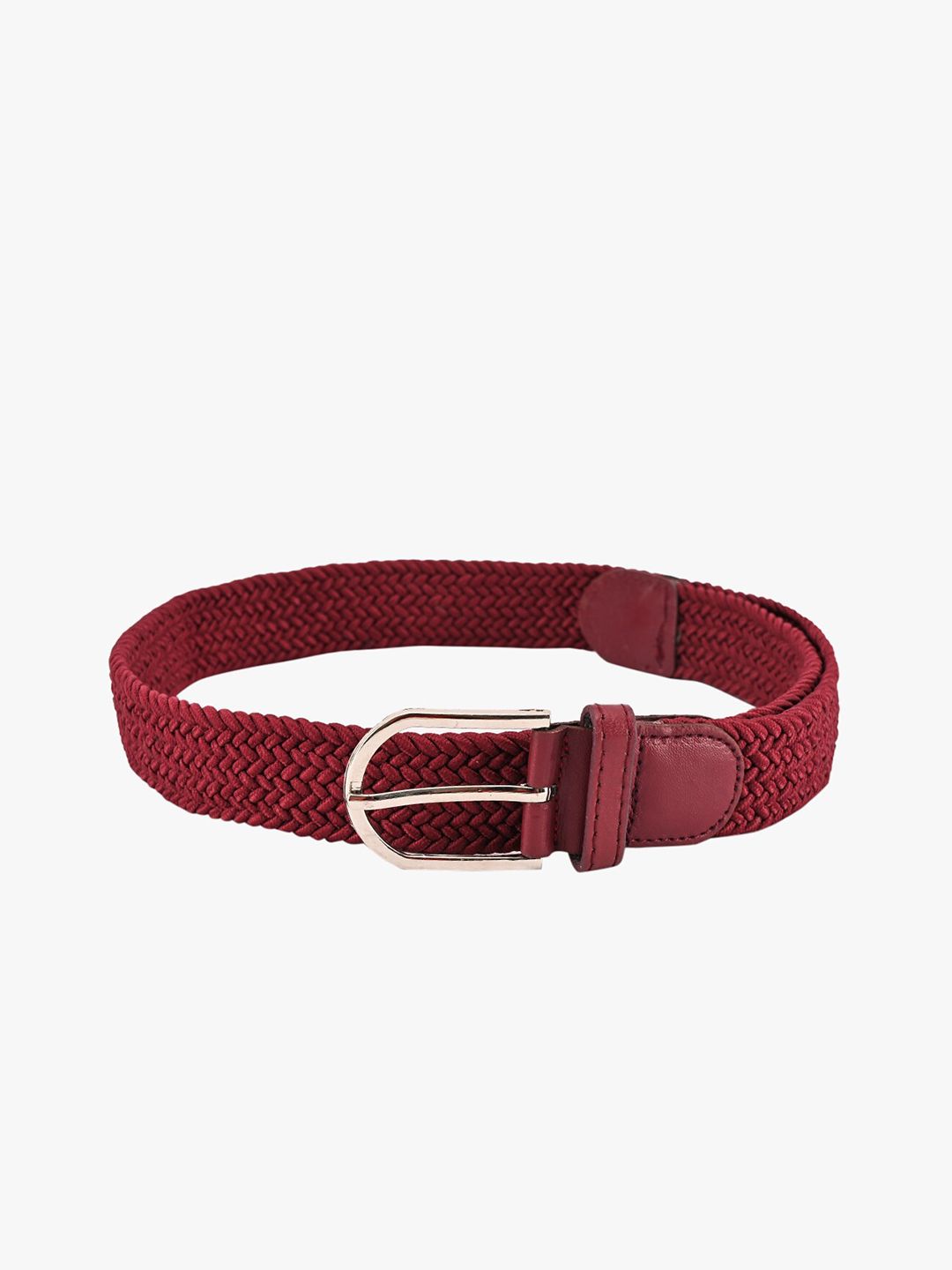 BuckleUp Unisex Red Textured Belt Price in India