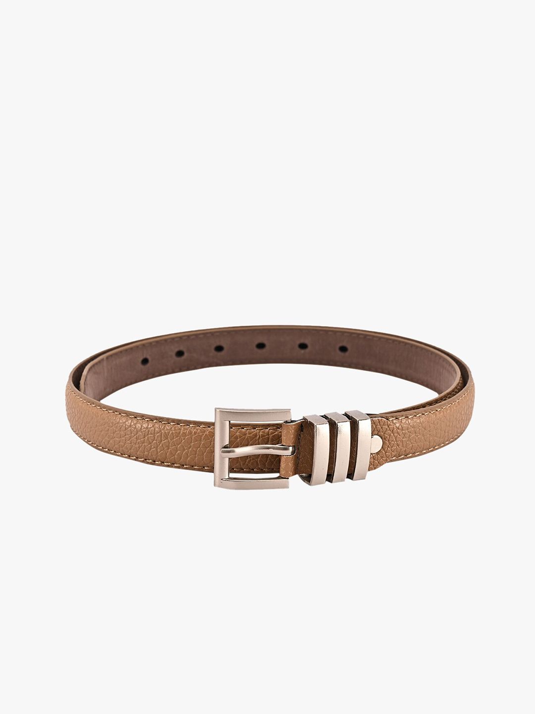 BuckleUp Women Tan Textured Belt Price in India