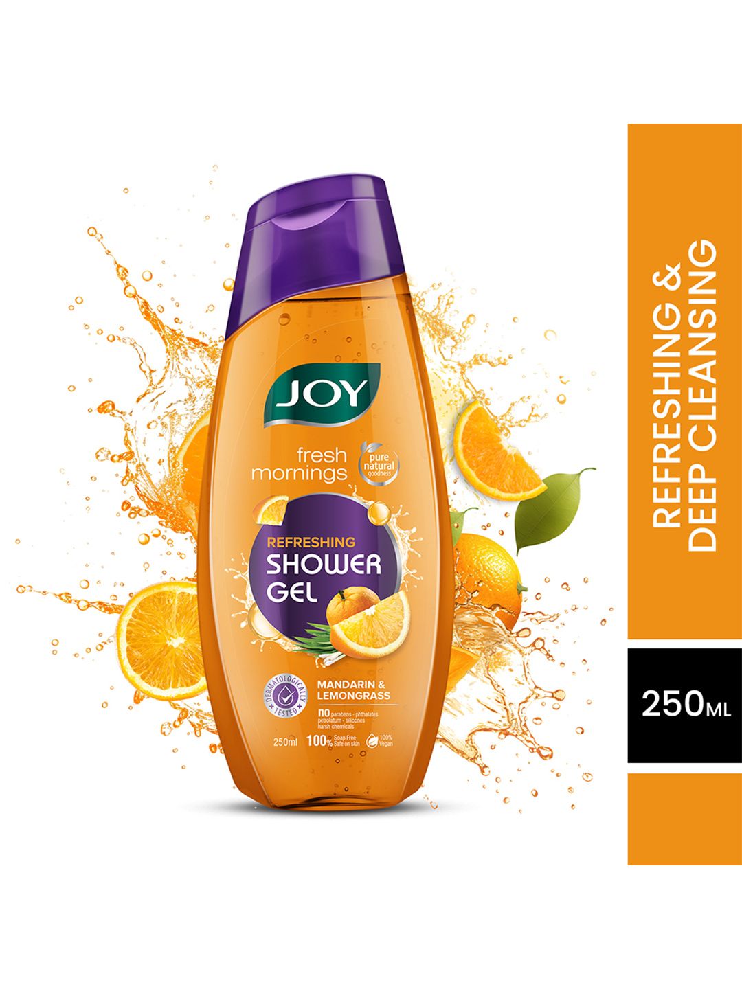 JOY Mandarin & Lemongrass Shower Gel Body Wash With Vitamin C - 250ml