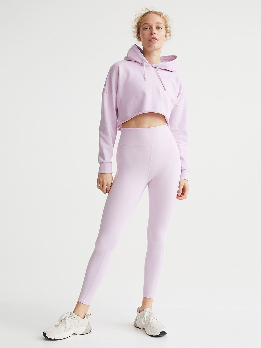 H&M Purple Cropped Hoodie Price in India
