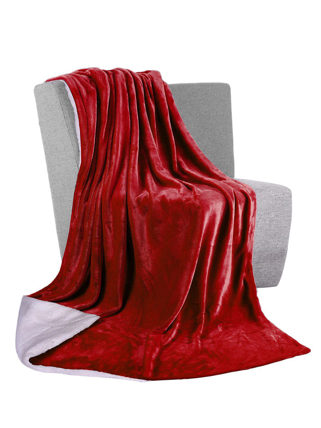 Athome by Nilkamal Red AC Room 300 GSM Single Bed Blanket Price in India