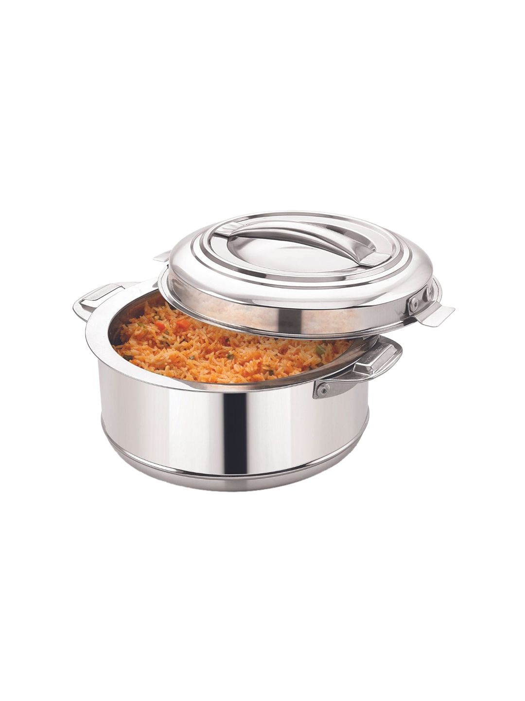 MAGNUS Silver-Toned Stainless Steel Casserole With Lid 3000ml Price in India