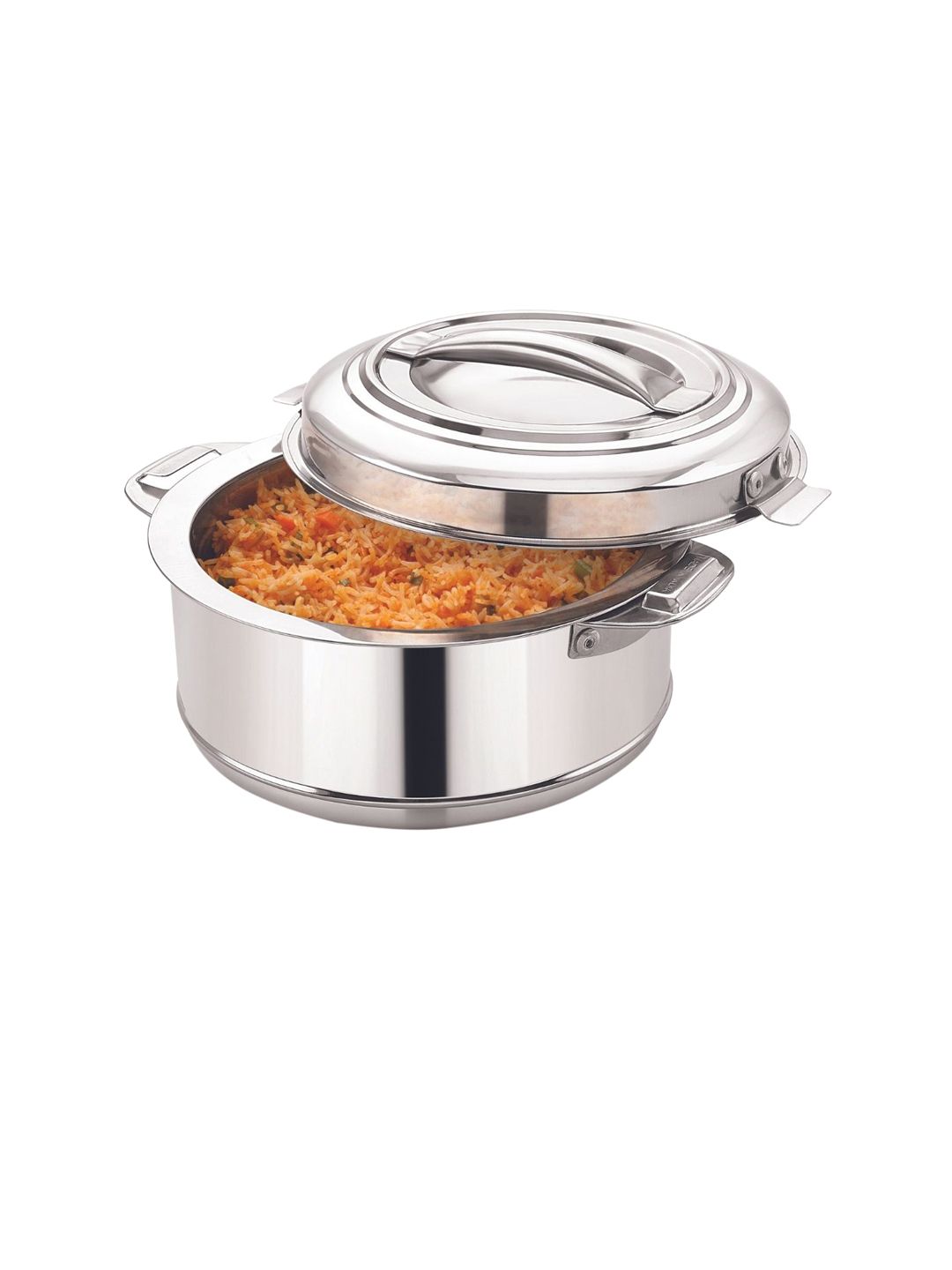 MAGNUS Silver-Toned Stainless Steel Casserole With Lid 5000ml Price in India