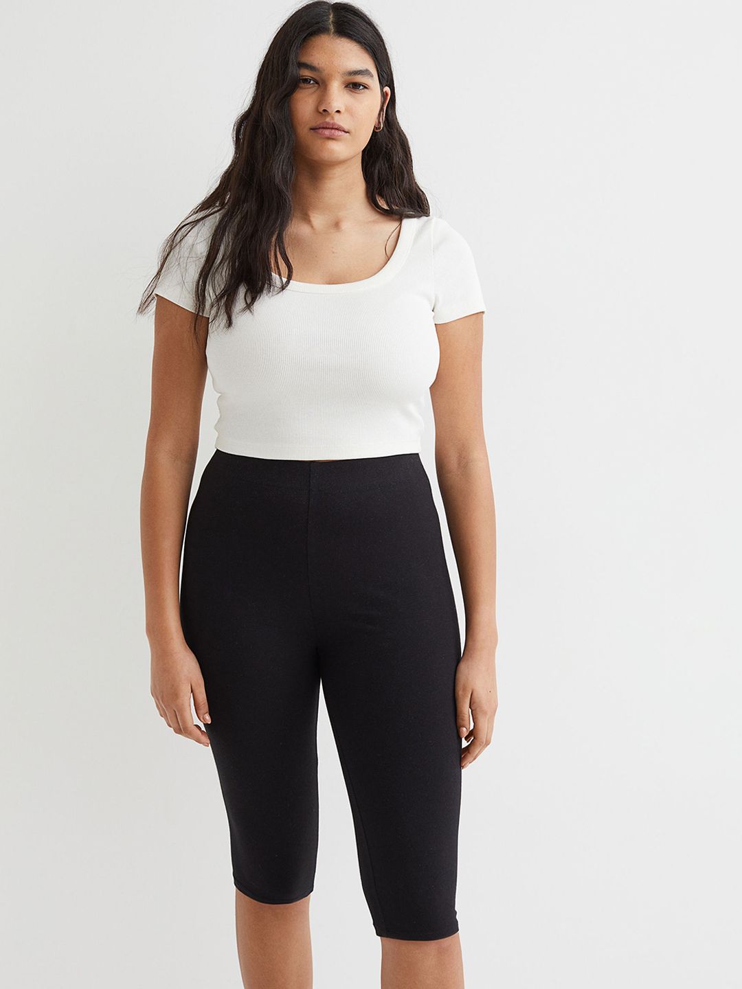 H&M Women Black 2-Pack Cycling Shorts