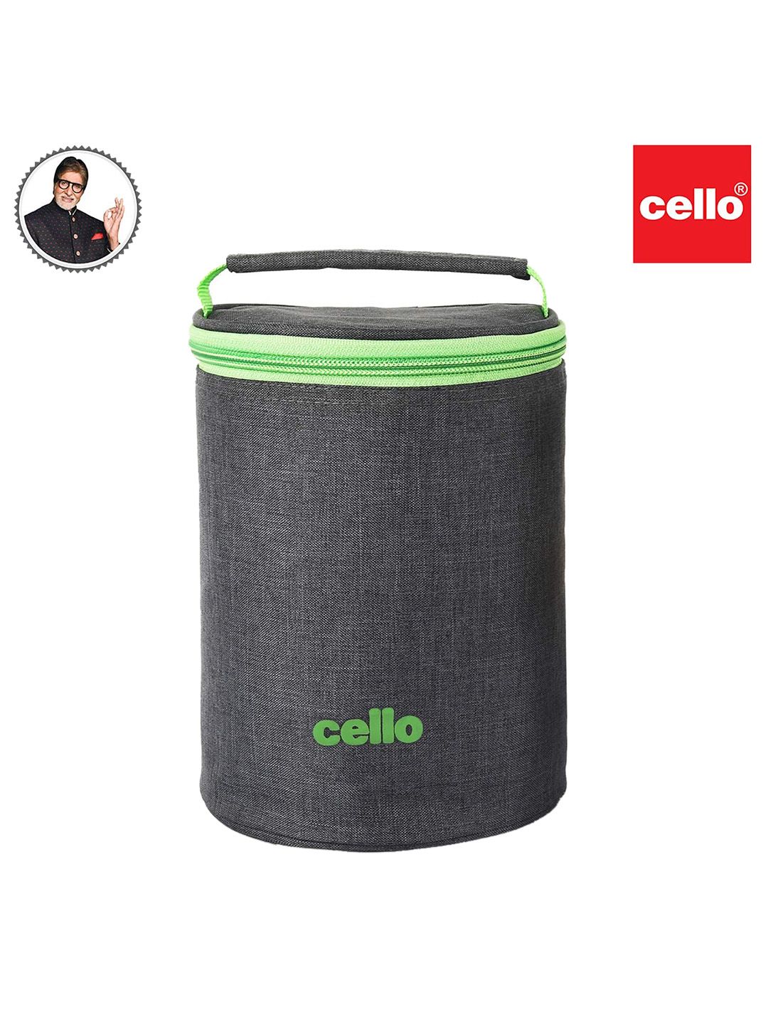 Cello Grey Solid 3 Pieces Glass Lunch Box Price in India