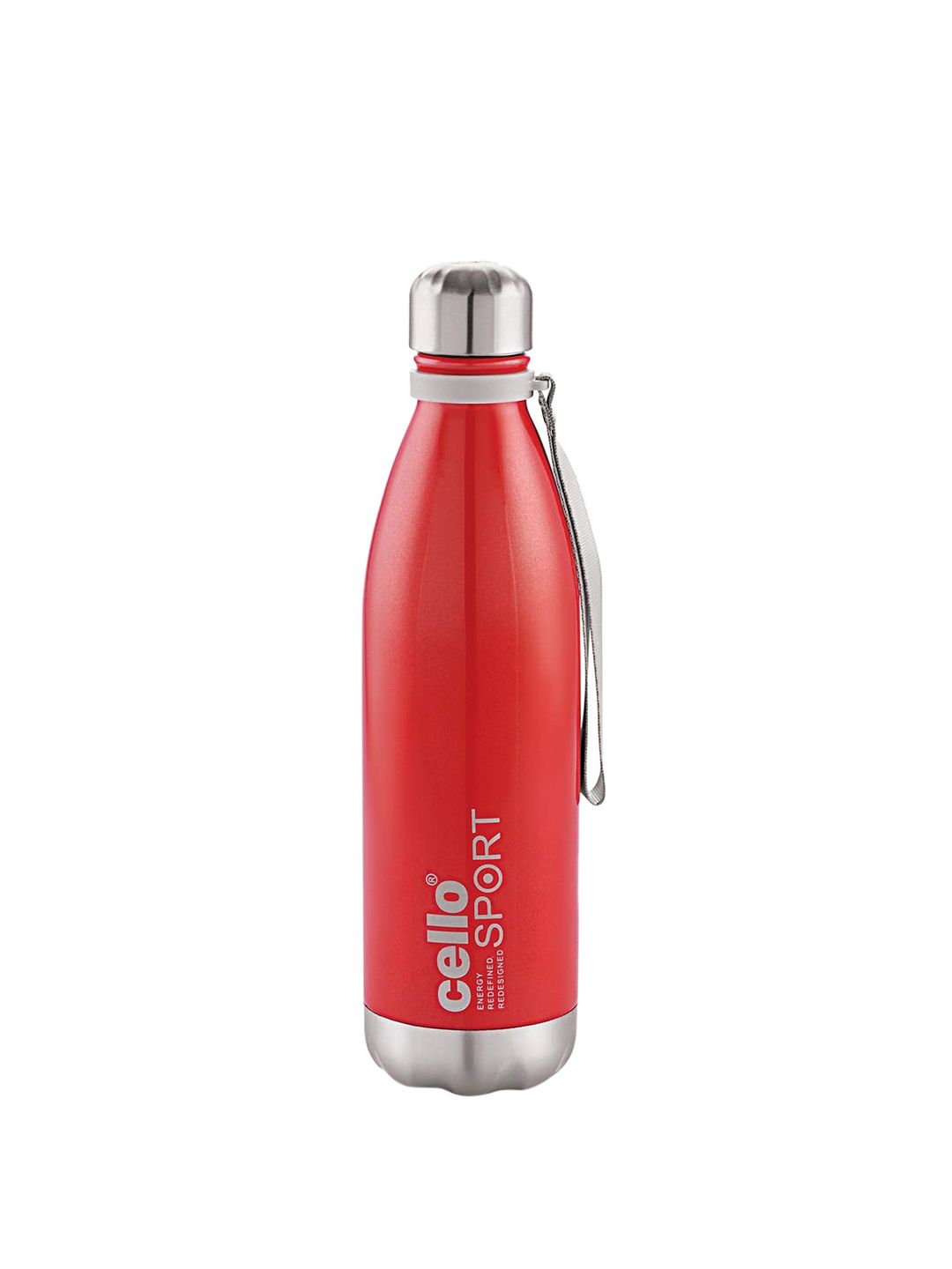 Cello Red Solid Double wall Stainless Steel Vacuum Insulated Flask 1000 ML Price in India
