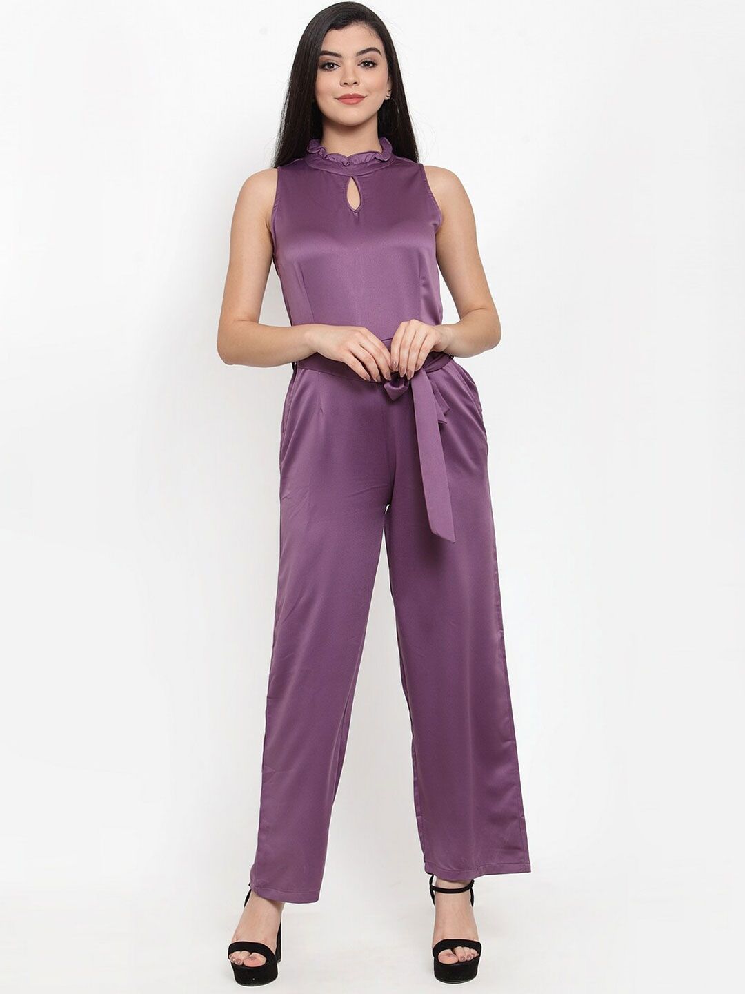 Aujjessa Purple Basic Jumpsuit Price in India