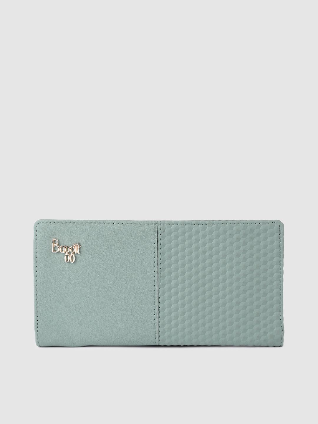 Baggit Women Sea Green Textured Two Fold Wallet Price in India