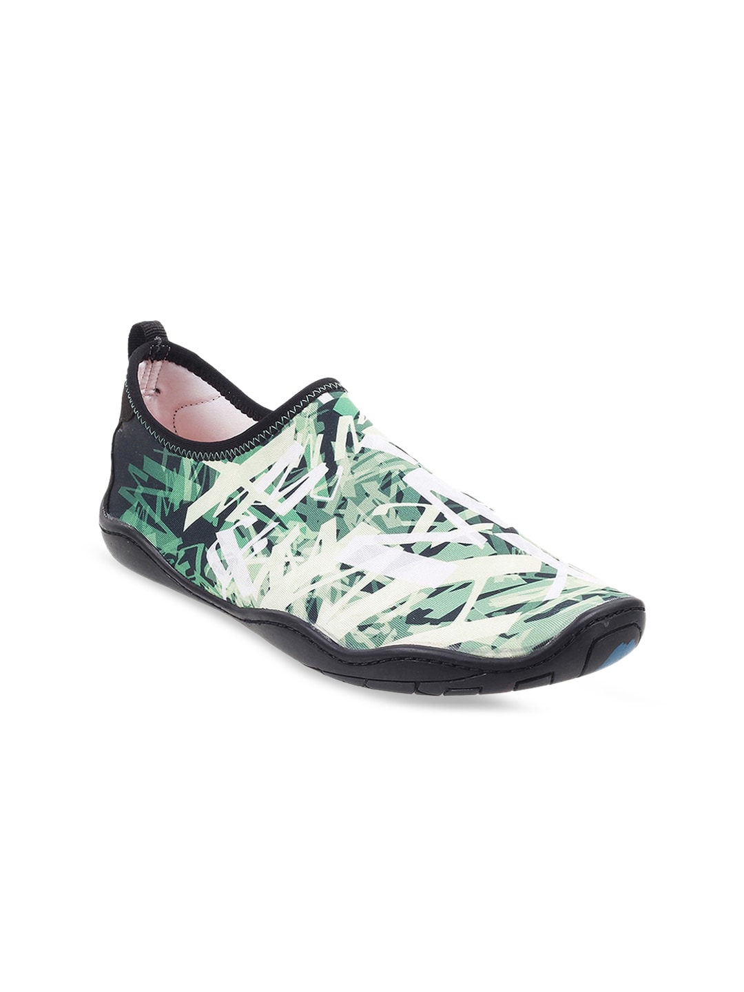 Mochi Women Green Printed Oxfords Price in India