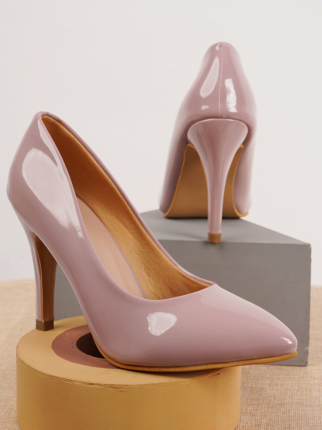 Rubeezz Nude-Coloured Party Stiletto Pumps Price in India