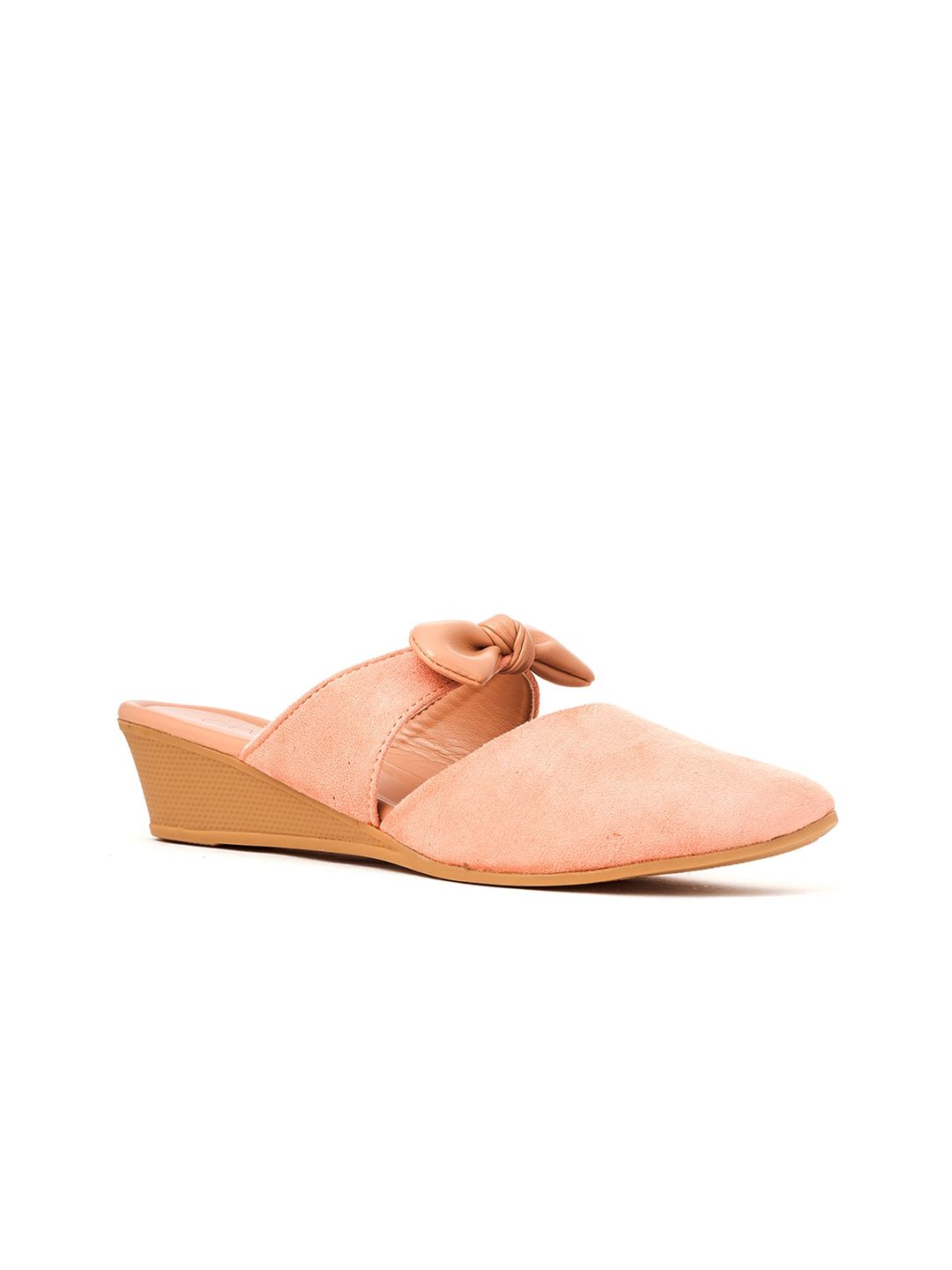 Khadims Beige Wedge Mules with Bows Price in India