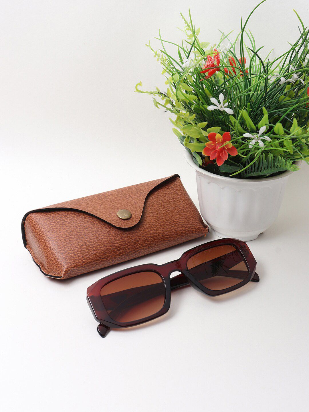 Swiss Design Unisex Brown Lens & Brown Wayfarer Sunglasses SDSG-11944-03 Price in India