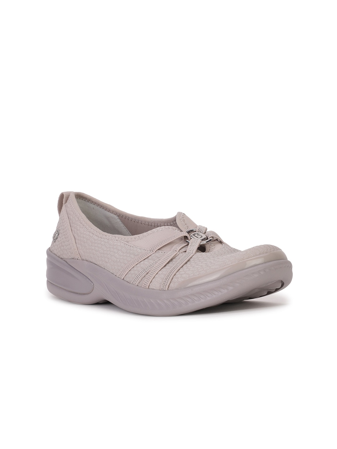 Naturalizer Women Grey Textured PU Slip-On Sneakers Price in India