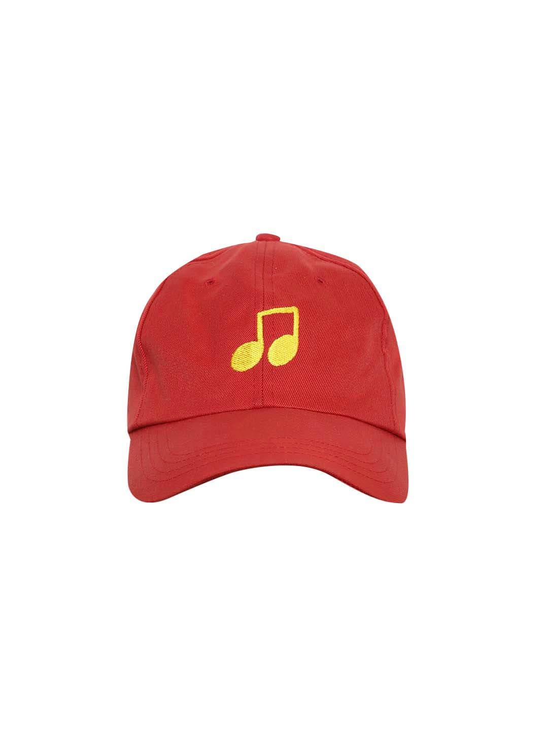 Blueberry Unisex Red Embroidered Pure Cotton Baseball Cap Price in India