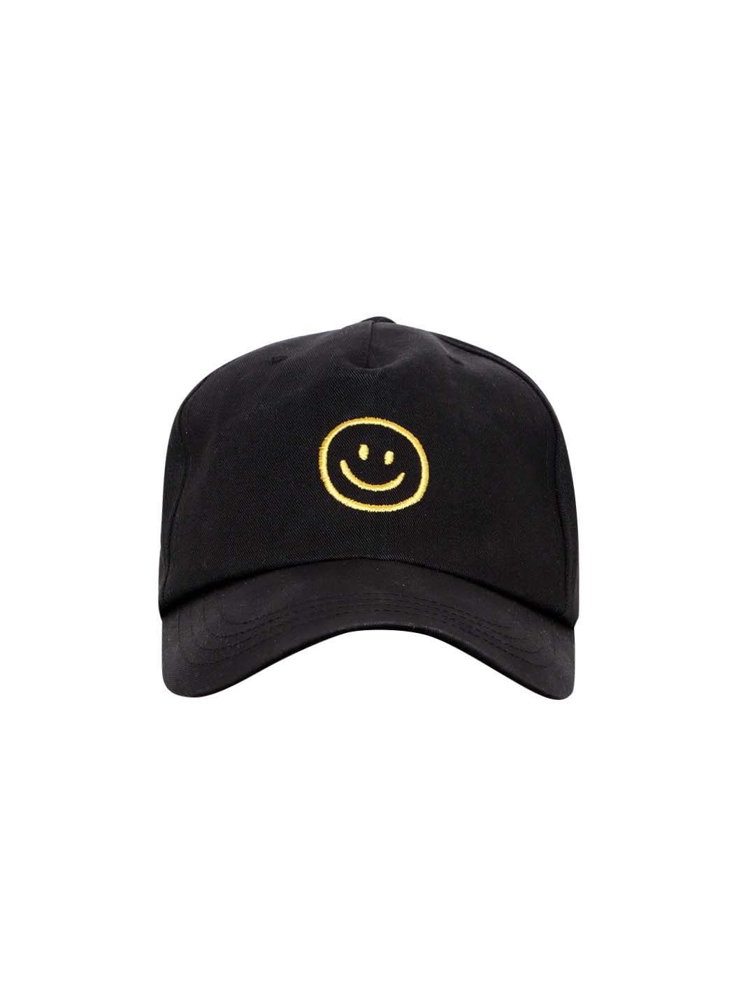 Blueberry Unisex Black Embroidered Pure Cotton Baseball Cap Price in India
