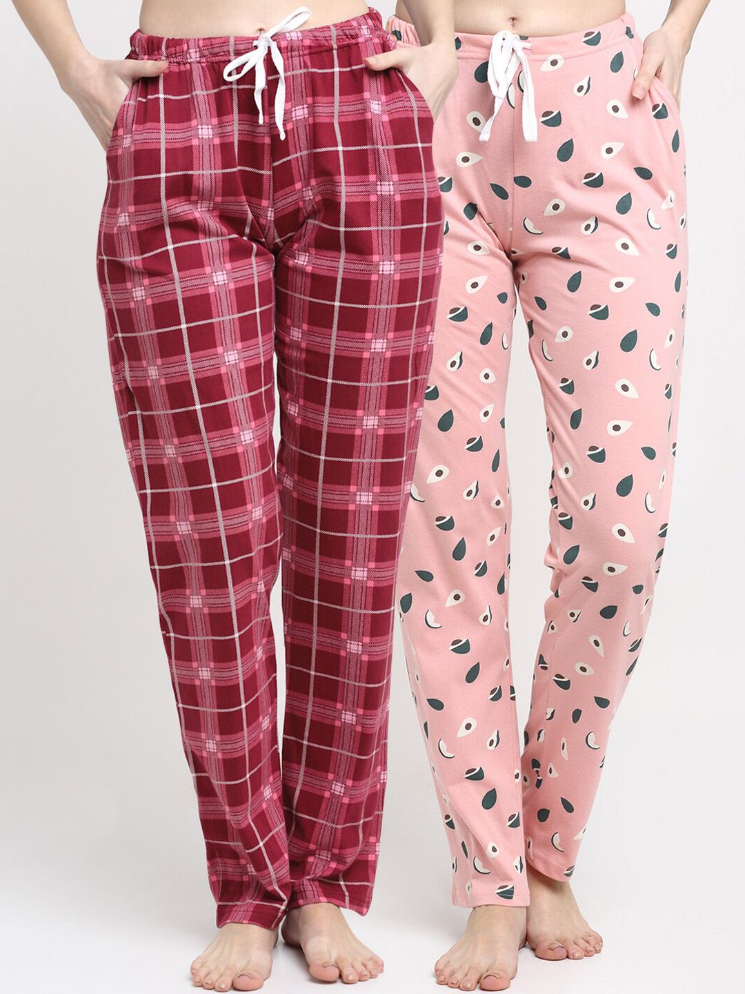 Kanvin Women Pack of 2 Printed Lounge Pants Price in India