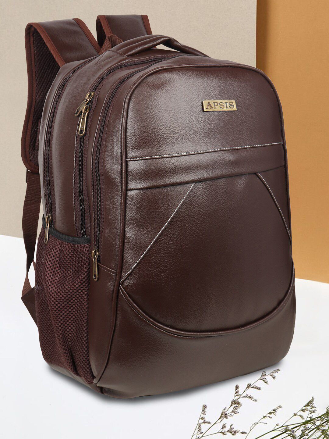 Apsis Unisex Brown Backpack Price in India