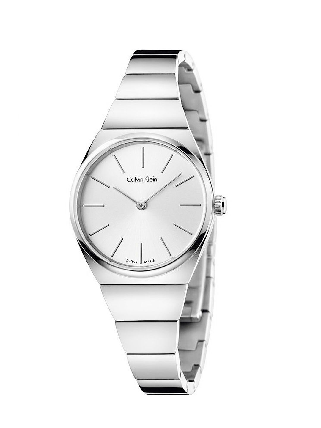 Calvin Klein Women Silver-Toned Dial Bracelet Style Straps Analogue Watch K6C23146 Price in India